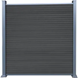 Tetzner & Jentzsch WPC-Steckzaun-Set 179 x 180 cm Teak