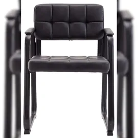 CLP 2er Set Besucherstühle Canada B Kunstleder schwarz