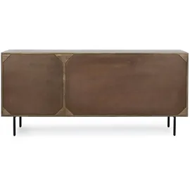 BIZZOTTO Sideboard Darsey aus Mangoholz, modern, natur, 184 cm breit, Metallgestell in Schwarz