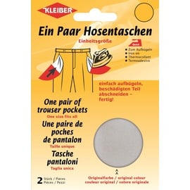 Kleiber + Co.GmbH Quick-EIN-Paar-Hosentasche, 50% Baumwolle/50% Polyester, 02 Hellgrau, 18,5 cm x 16 cm