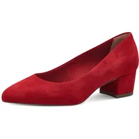 TAMARIS Damen Pumps Leder Blockabsatz bequem; RED, EU 37