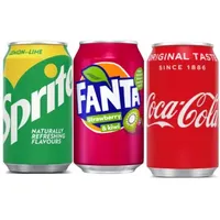 Sprite, Fanta Strawberry/Kiwi, Coca Cola je 24x0,33l Dosen (72 Dosen gesamt)