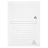 Esselte Exacompta 100 Fenstermappen, A4, 160g, plastikfrei - Weiß