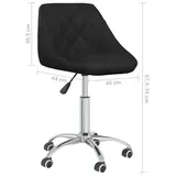vidaXL Bürostuhl Drehbar Kunstleder Schwarz