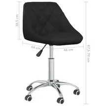 vidaXL Bürostuhl Drehbar Kunstleder Schwarz
