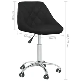 vidaXL Bürostuhl Drehbar Kunstleder Schwarz