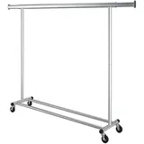 Songmics Kleiderständer auf Rollen 200 x 161,5 x 45 schwarz