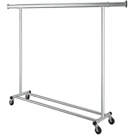 Songmics Kleiderständer auf Rollen 200 x 161,5 x 45 schwarz
