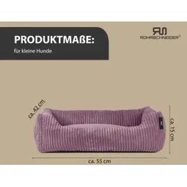 Rohrschneider Hundekissen Cordstoff rund 55 x 42 cm rosa
