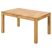 G + K Esstisch 140x90 cm - ausziehbar Wildeiche massiv - 140 x 90 ausziehbar