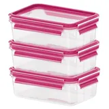 Emsa Frischhaltedose rechteckig pink 0,55 l 3-teilig