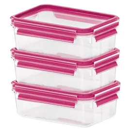 Emsa Frischhaltedose rechteckig pink 0,55 l 3-teilig