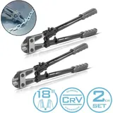 STAHLWERK Bolzenschneider 18 Zoll Chrom-Vanadium Profi-Bolzenschere 2er Set