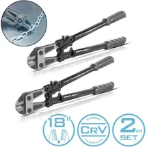 STAHLWERK Bolzenschneider 18 Zoll Chrom-Vanadium Profi-Bolzenschere 2er Set