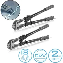STAHLWERK Bolzenschneider 18 Zoll Chrom-Vanadium Profi-Bolzenschere 2er Set