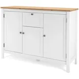 furn.design Sideboard, weiß Holzwerkstoff, Nachbildung, 5 Fächer, eckig, 120x90x40 cm, Wohnzimmer, Kommoden & Sideboards, Kommoden