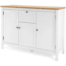 furn.design Sideboard, weiß Holzwerkstoff, Nachbildung, 5 Fächer, eckig, 120x90x40 cm, Wohnzimmer, Kommoden & Sideboards, Kommoden