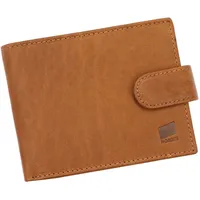 NORDEE Elegante Geldbeutel Herren, Portemonnaie Herren 13 cm x 9,5 cm x 2,5cm Geldbörse Herren, RFID Schutz, Kunstkeder Portmonee Herren - Camel