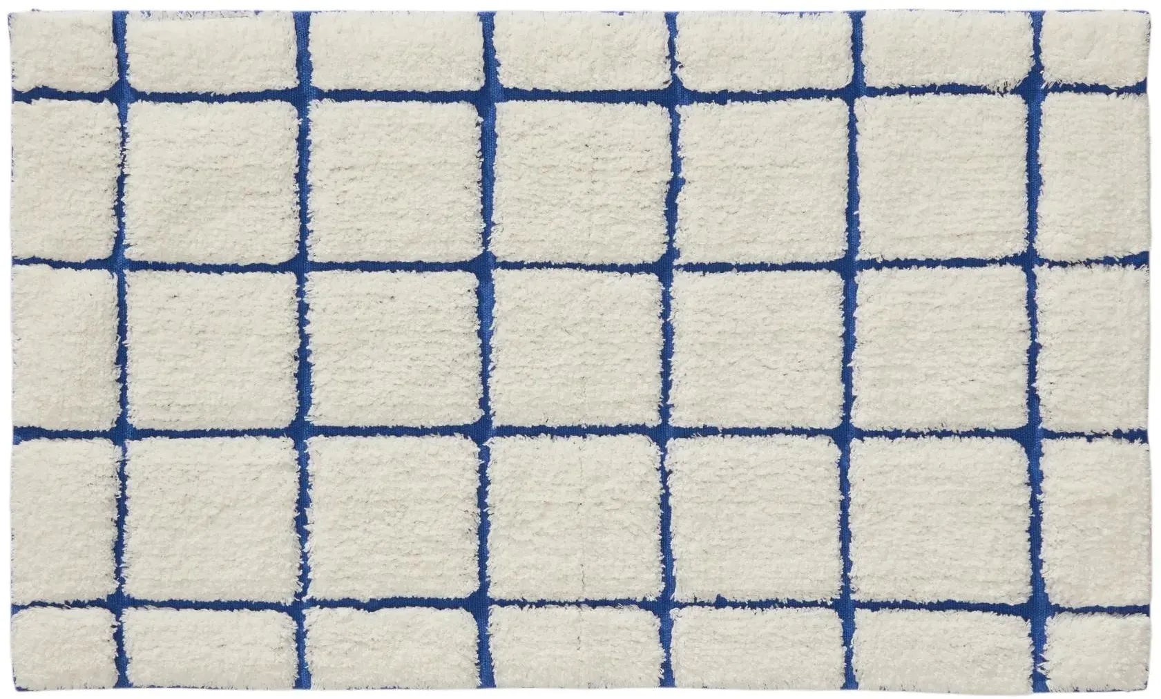 - Badteppich für Badezimmer - Badematte Noa Cream/Blau 60x100 cm