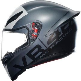 AGV K1 S Limit 46 Integralhelm - Matt Grau/Weiß/Schwarz / XL