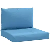 vidaXL Palettenkissen 2 x 60 x 40 x 20 cm blau meliert 2-tlg.
