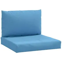 vidaXL Palettenkissen 2 x 60 x 40 x 20 cm blau meliert 2-tlg.