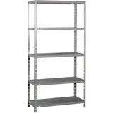 Simonrack Schwerlastregal, Lagerregal, 180x90x40 Metallregal, Kellerregal, Biegestelle 75 kg, 5 Fachböden, Grau - Advantage