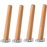 Jolan Möbelbeine Holz 10cm 15cm 20cm 30cm 40cm,Möbelfüsse, Sofabeine Schrankbeine Schräge Tischbeine,Ersatzmöbelfüße,Tischfüße Mit Schrauben,Montageplatten Und Antirutschmatten,Wooden-40cm/15.7in