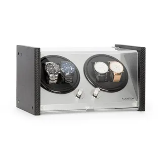 Klarstein Uhrenbeweger Tokyo 4 mit 3 Geschwindigkeiten 32,5 cm x 18,4 cm x 18,5 cm Schwarz/Silber