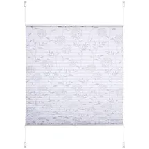 LIEDECO Plissee Floral 90 x 130 cm Klemmfix/weiß