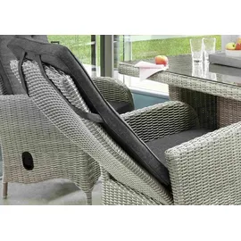Destiny PALMA Luna Sitzgruppe vintage Weiß Tisch 165x90 Loungegruppe Hochlehner