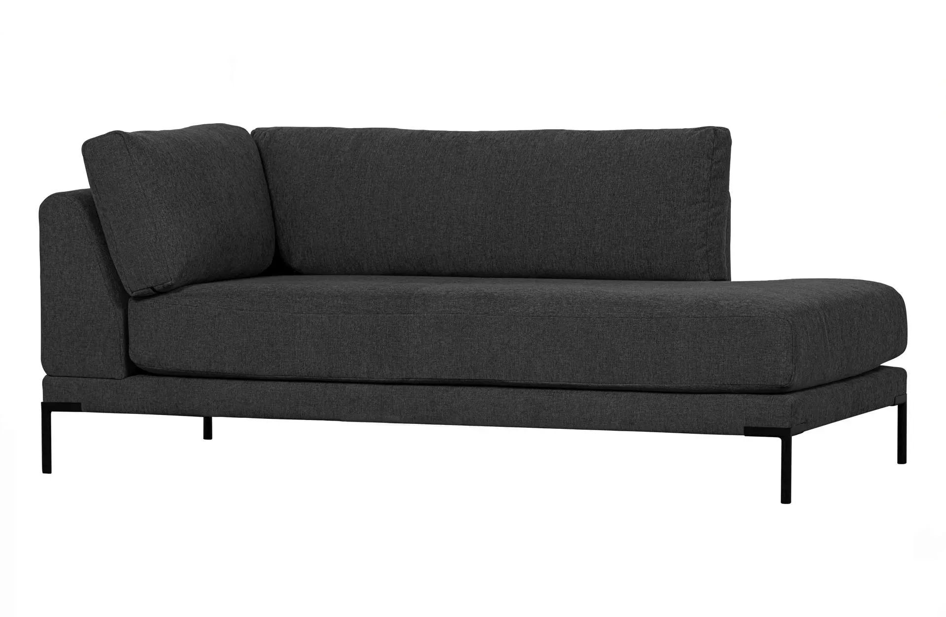 Modulsofa Couple Lounge Element rechts, Melange-Stoff, modern und flexibel, dunkelgrau