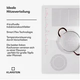 Klarstein Induktions-Kochfeld Masterzone CP14-Mstrzone-77H-WH, Kochfelder Induktion Hob Gas Hob Flex 4 Zonen weiß