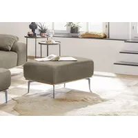 W.Schillig Polsterhocker »run«, mit elegantem Holzsockel, Füße in Silber