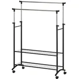 Sconto Garderobenständer Rogola 100 x 120 x 43 cm Schwarz