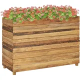vidaXL Hochbeet 100x40x72 cm Teak Altholz und Stahl
