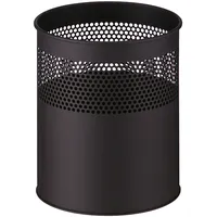 V-Part Halbperforierter Papierkorb 15 l Schwarz