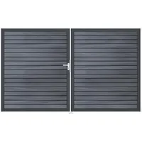 GROJA Doppeltor Gartentor 300 x 180 cm Beige/Aluminium