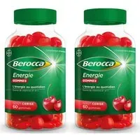 Berocca® Energie gommes Multivitamines Réduction de la fatigue, vous aide à retrouver votre énergie au quotidien Gomme Aux Fruits 2x60 pc(s)