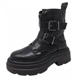 Buffalo Mars Biker Stiefel Schwarz // Schwarz