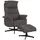 Femo Relaxsessel mit Hocker FM-4206, Grau Schwarz Mikrofaser - Metallgestell - mit Relaxfunktion