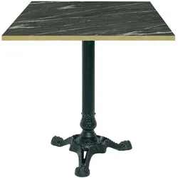 Restootab Tisch Bistrot 70x70cm - Modell Calypso mit messingfarbenen Kanten
