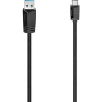 Hama USB-C-Kabel USB-C-Stecker/USB-A-Stecker USB 3.2 Gen1 5 Gbit/s Schwarz