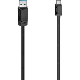 Hama USB-C-Kabel USB-C-Stecker/USB-A-Stecker USB 3.2 Gen1 5 Gbit/s Schwarz