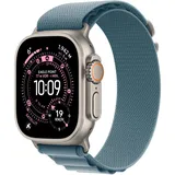 GPS + Cellular 49 mm Titangehäuse Natur Alpine Loop Hellblau L