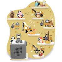 stadtecken Kinder Regal für Musikbox I Motiv Building site I Geeignet für die Toniebox und ca. 26 Tonies I Geschenkidee I Spielen I Sammeln I zum Aufhängen