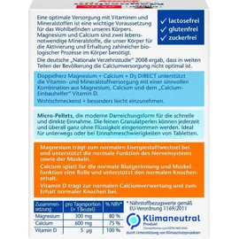 Doppelherz Aktiv Magnesium + Calcium + D3 Direct Pellets 20 St.