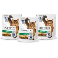 PERFECT FIT (Steril 1+) 3x750g Trockenfutter mit Huhn für Katzen nach der Sterilisation