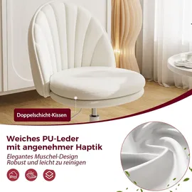 COMHOMA Drehstuhl Kunstleder Weiß