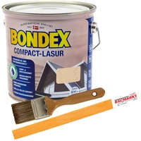 Bondex Compactlasur 2in1 Holzlasur farblos 2,5L zum sprühen und streichen inkl. Pinsel und Rührstab